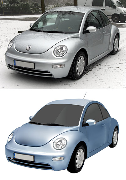 Retouche photo Photoshop voiture