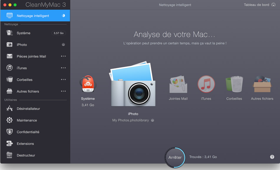 Analyse mac photos espace disque