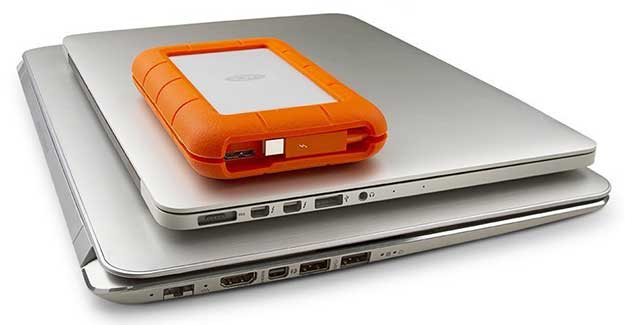 Disque-dur mac thunderbolt coque anti-choc orange