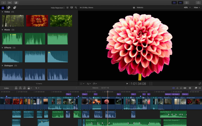 Finalcut Pro 10 nouvelle version application video mac Sierra