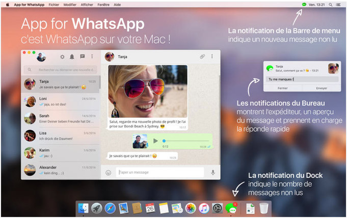 Whatsapp mac notifications application