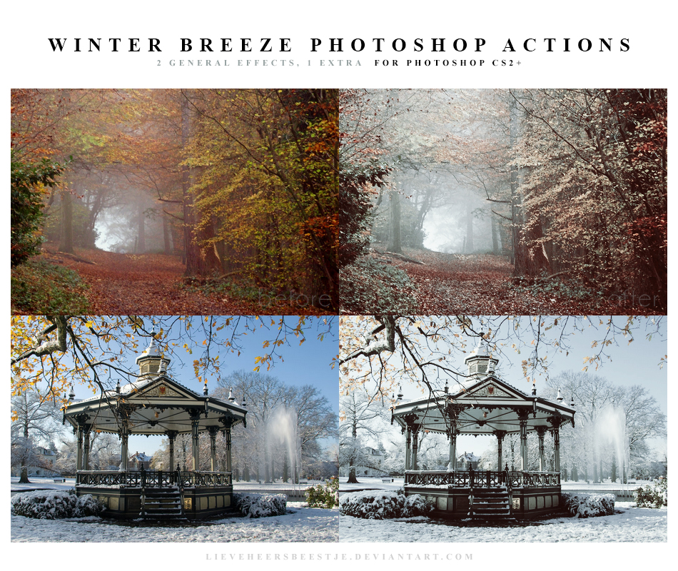 Photoshop effet colorimétrie script winter_breeze_actions