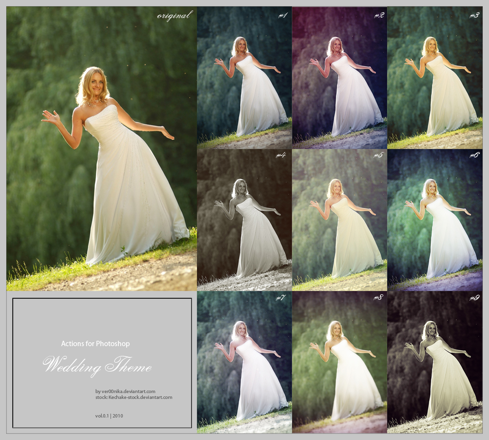 Retouche photos mariage photographe scripts effets