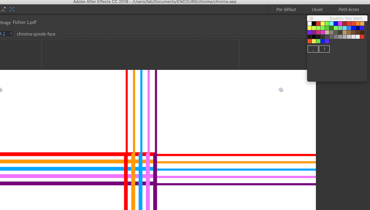 Comment importer couleurs nuancier after-effects