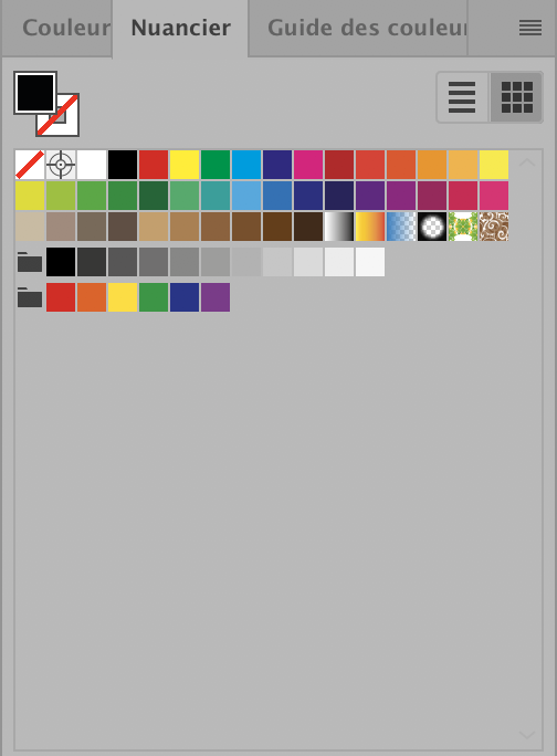 Nuancier Illustrator comment exporter les couleurs
