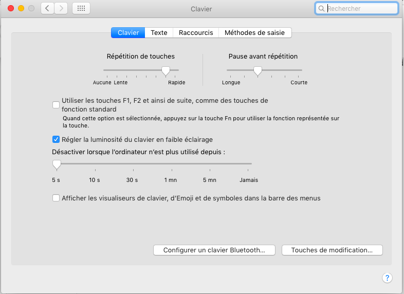 macbook solution illumination clavier sombre eclairage