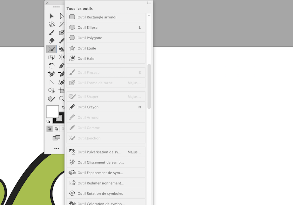 Illustrator comment personnaliser barre outils