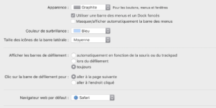 solution afficher barres defilement mac os calatina mojave tablette graphique