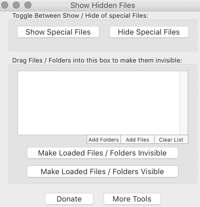 Solution afficher fichiers système cachés bibliothèque mac Catalina Mojave