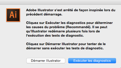 Illustrator CC crash démarrage mac solution