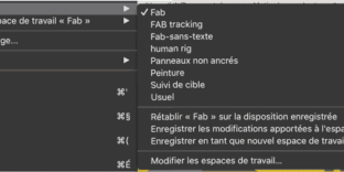 mac os sauvegarder espace travail after effects