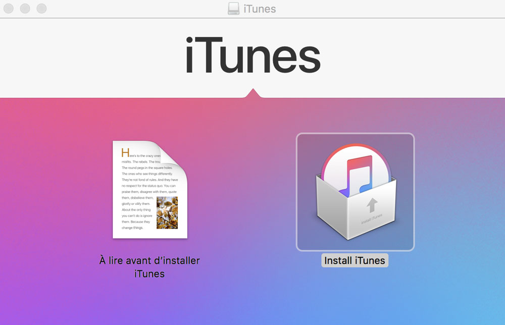 Comment installer ancienne version itunes