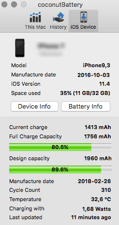 Application chargement batterie iphone
