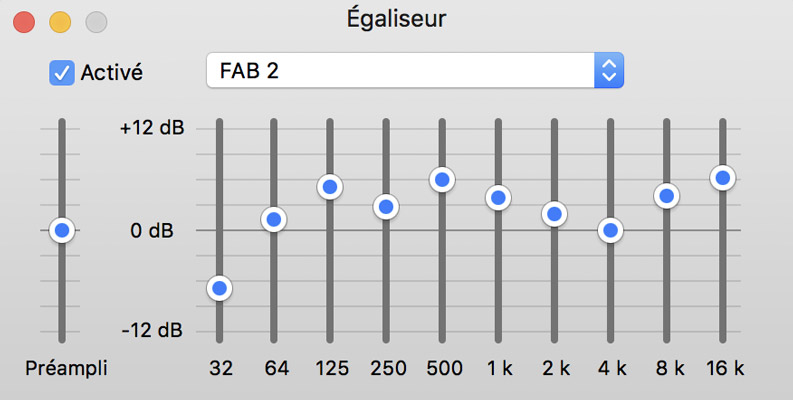 Meilleurs réglages itunes music rock macbookpro