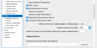 Configuration TV macbook vlc réglages