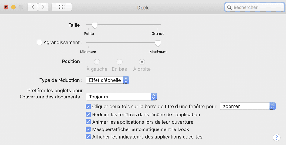 Astuce solution faire disparaitre cacher définitivement DOCK macbook