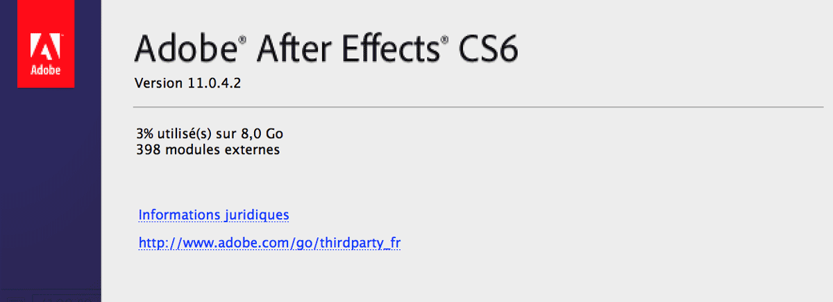 Mise à jour télécharger AfterEffects CS-6 mac retina