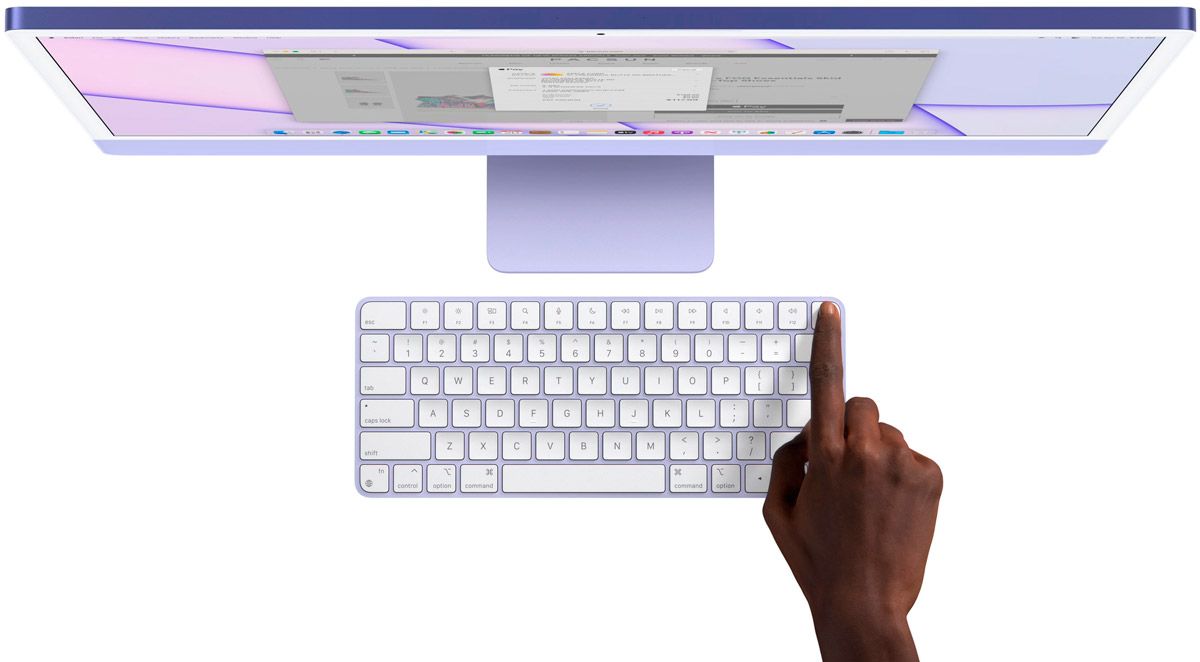 iMac 24 2021 magicKeyboard touchID