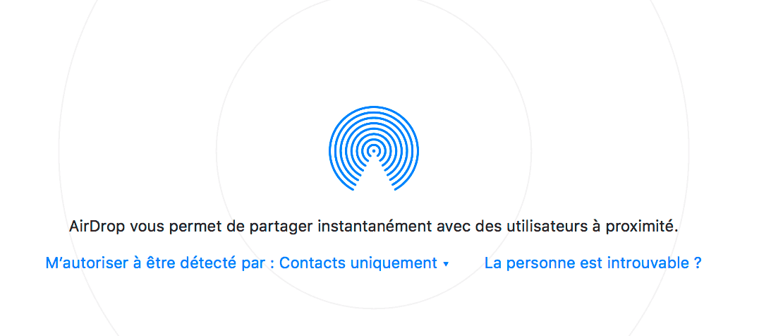 Solution airdrop contacts uniquement iphone macbook ipad