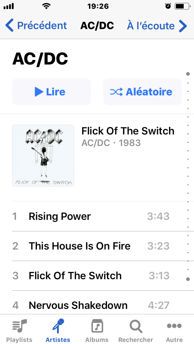 iphone télécommande albums Music mac