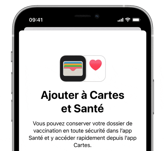 Solution ajout pass vaccinal pass sanitaire iPhone Cartes WALLET