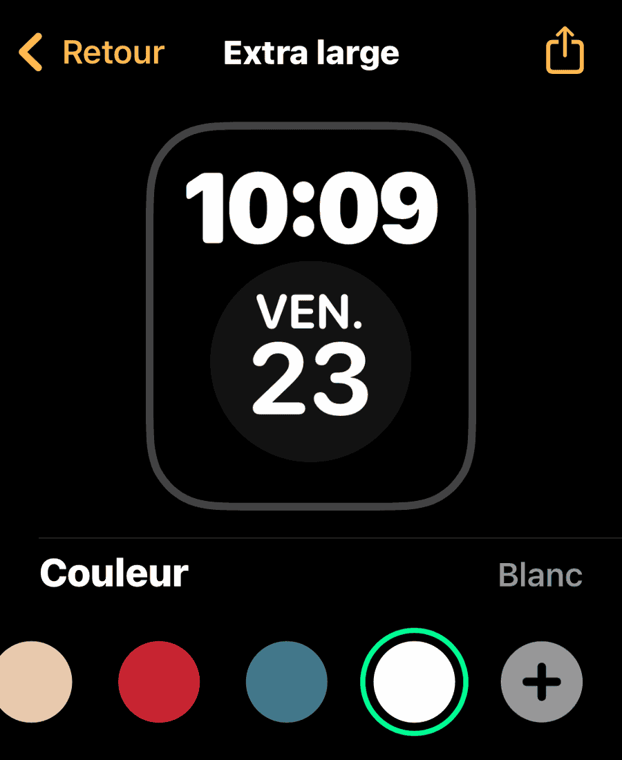 Optimisation cadran appleWatch