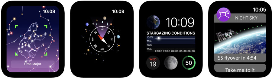 Cartographie astrophoto Applewatch Iphone