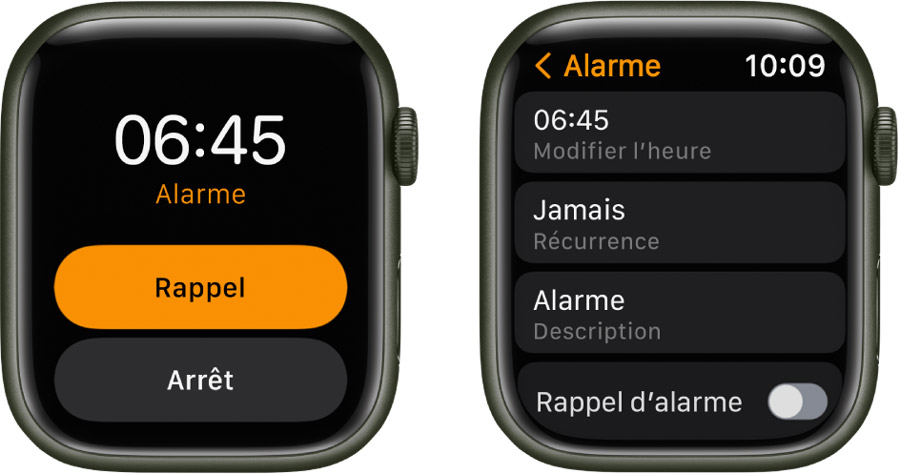 Applewatch problème alarme réveil iPhone