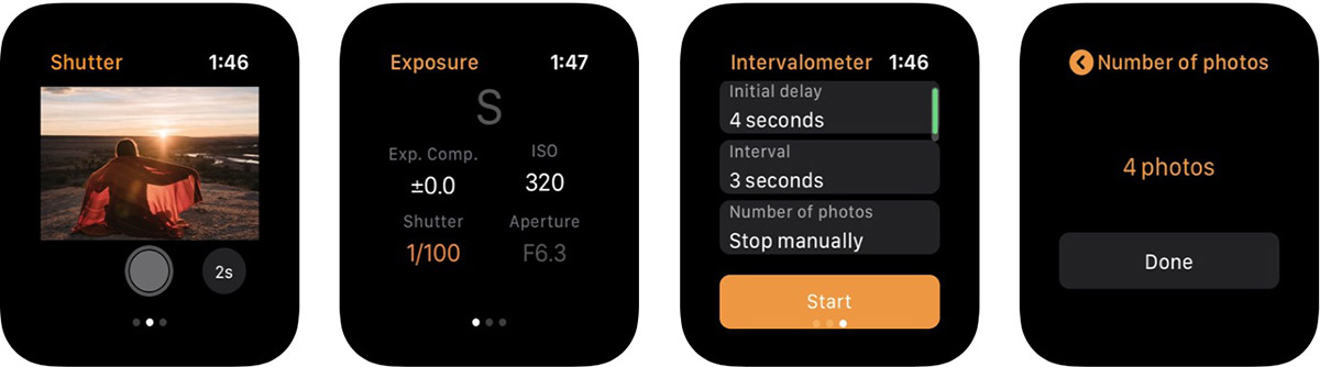 Solution télécommande application appareil-photo APPLEWATCH