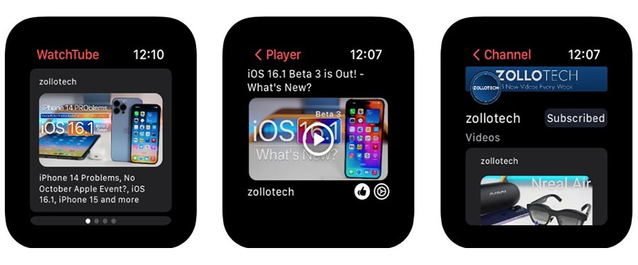 Solution regarder Youtube Applewatch