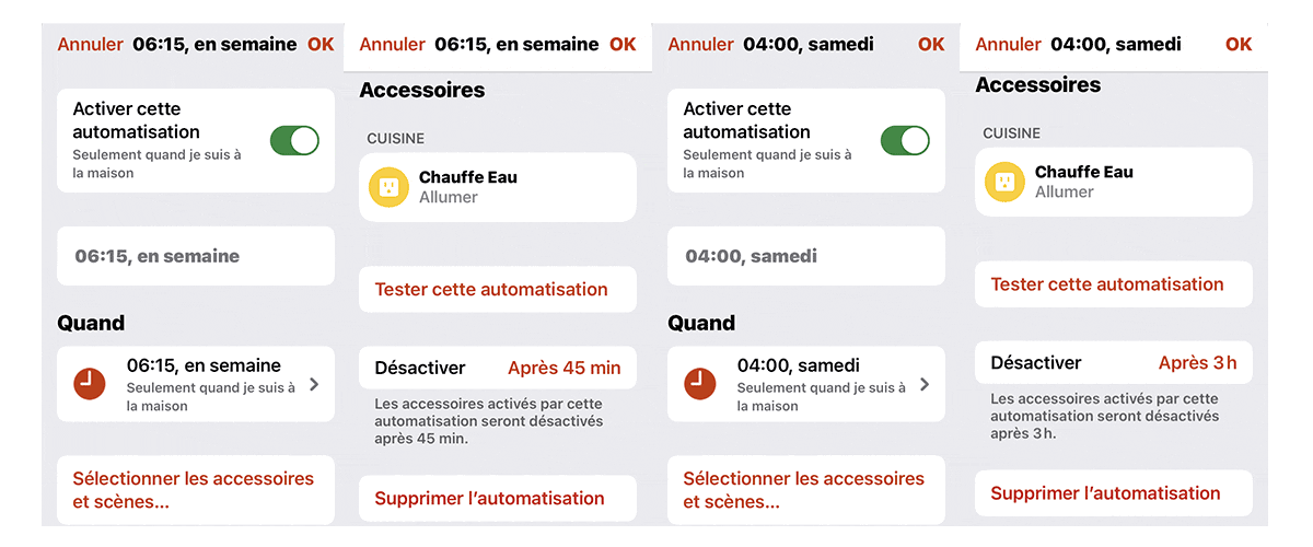 Astuce programmer cumulus HOMEKIT