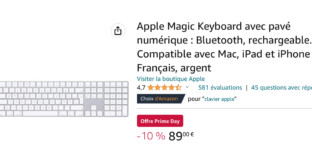 Bon plan clavier APPLE MAGICKEYBOARD