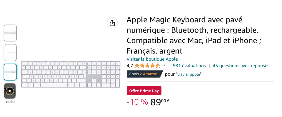 Bon plan clavier APPLE MAGICKEYBOARD