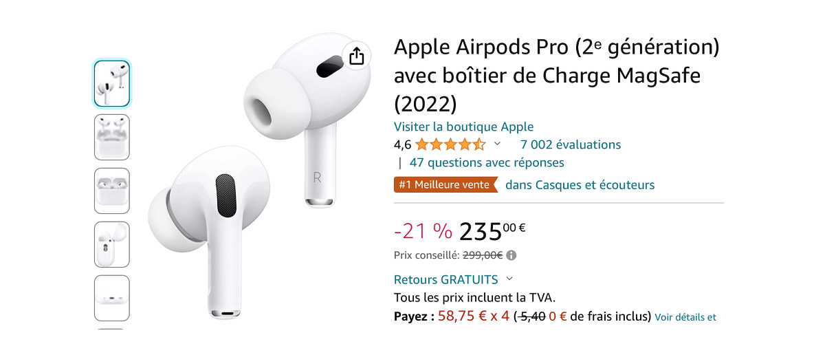 Réduction Airpodspro 2