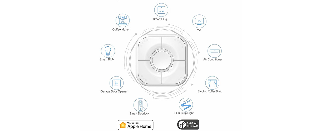 APPLEHOME kit domotique bouton mural Thread