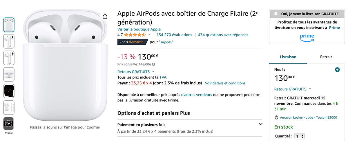 Destockage airpods promo bon plan