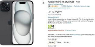 Promo iphone15 réduction moins cher